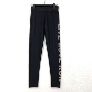 RAG Womens S Black Crop 25" Leggings Pull On Mid Rise Stretch Graphic Print